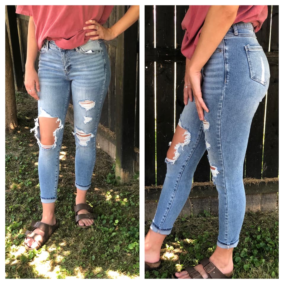Mid-Rise Crop Skinny