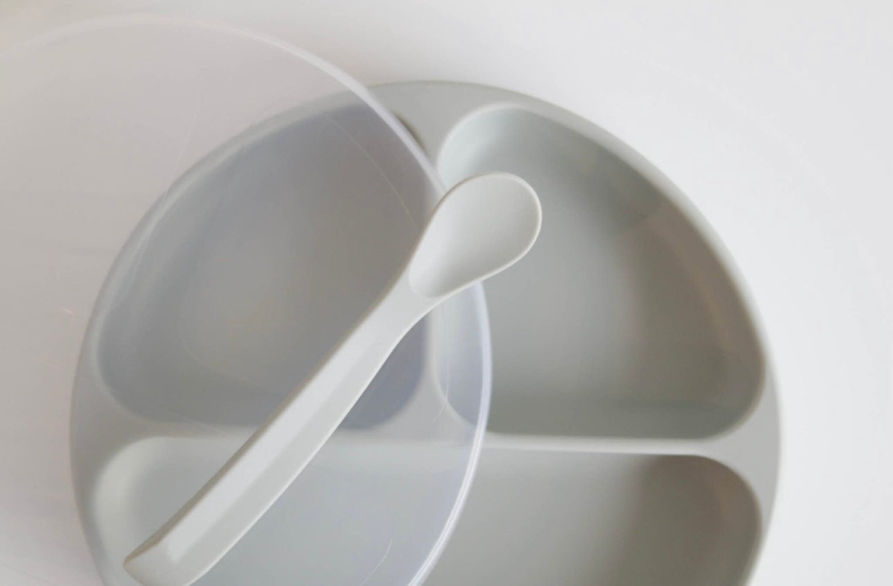 Suction Plate w/ Lid & Spoon