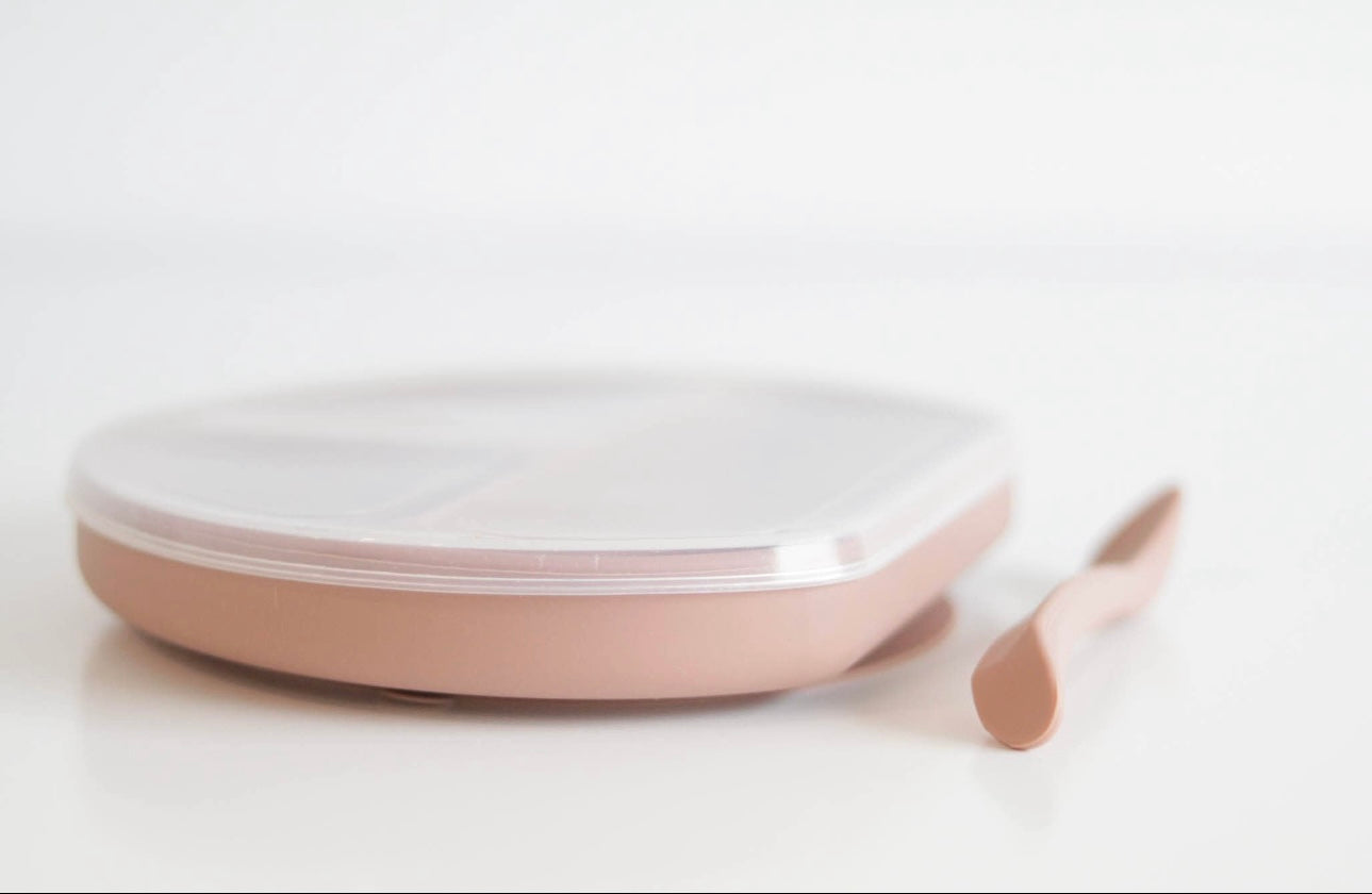 Suction Plate w/ Lid & Spoon