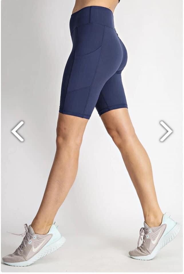 Navy biker shorts
