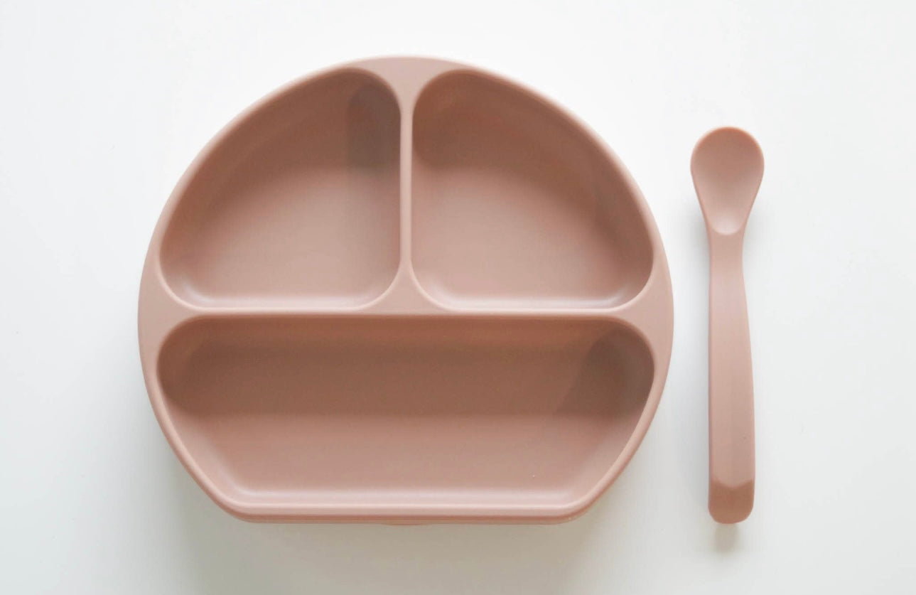 Suction Plate w/ Lid & Spoon