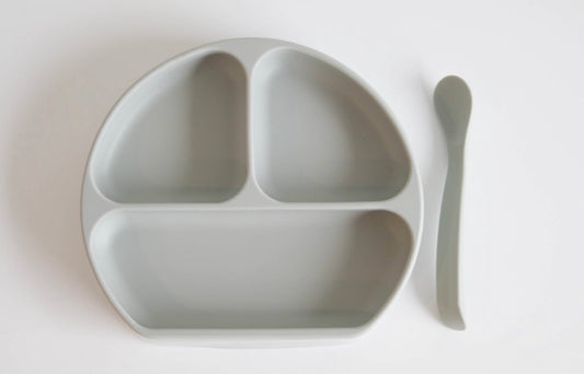 Suction Plate w/ Lid & Spoon